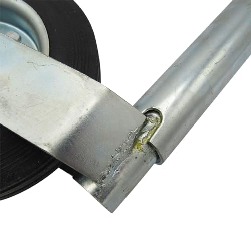 SecureFix Direct Heavy Duty Caravan Jockey Wheel 35MM (Trailer Steel Rim Wind Up Handle)