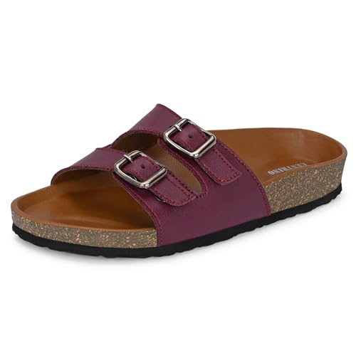 Image of Centrino Women's Berkin-Style Slip-On Sandals | Open Toe Design | Soft PU Footbed | Lightweight & Comfortable | Arch Support | On-Grip Sole | Casual Outdoor Wear (9228)
