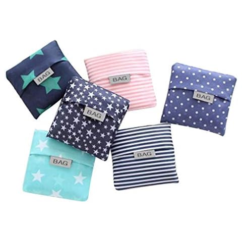 Kaxich 4 Pack Foldable Eco-friendly Shopping Bags Cover