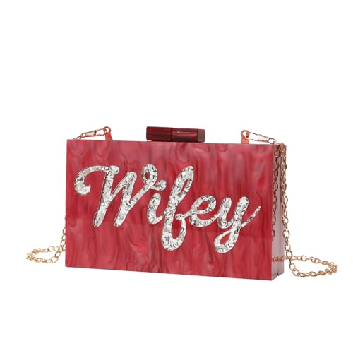 Sac à bandoulière EZZON lettre embrayage acrylique chaîne mode