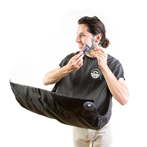 Man Hair Bread Shaving Catcher Grooming Apron With Stainless Steel Beard Shaping Tool Combo - TrueFolks Brand (Travel Set)