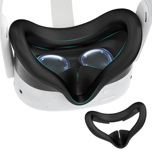 RGEEK Silicone Face Cover Compatible with Meta Quest 3S, Sweat-Proof Lightproof Non-Slip Washable Face Pad Cover for Quest 3s Accessories, NOT Compatible with Quest 3