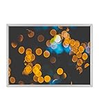 Tableau encadré et prêt à être accroché avec kit de suspension facile (y compris fixation en fer et vis).