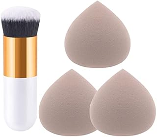 4PCS Marshmallow Sponge Makeup Set Pink Makeup Sponges Latex Free Sponges Beauty Blenders Makeup Foundation Sponge Ultra Soft Makeup Sponge with Foundation Brushes for Foundation, Creams and Powders