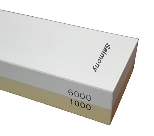 Salmony 1000/6000 Grit Double Side Knife Sharpening Stone With Silicone Base Combination Corundum Whetstone Sharpener #TOP1