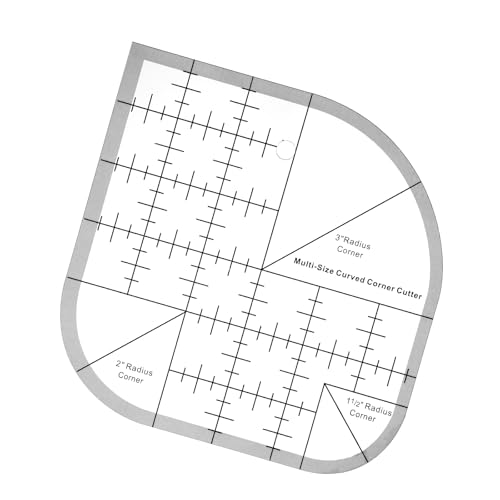 Rulers for Quilting and Sewing, Quilt Ruler Curved Corner Cutter Ruler Acrylic Quilting Templates for DIY Sewing