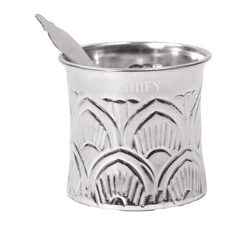 Image of German Silver Panchpatra Set for Pooja | Traditional Achmani Kalash & Spoon Set for Hindu Rituals | Sacred Puja Accessory for Mandir, Temple, Home Decor, Diwali, Wedding & Housewarming Gifting