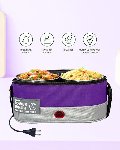 Image of Ecoline Q4, Electric Lunch Box,Capacity 1400ml (Purple)