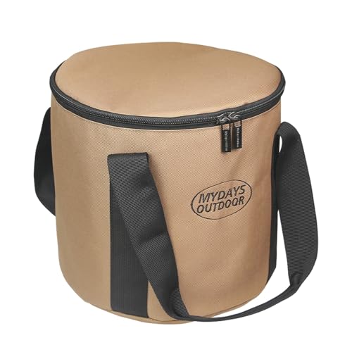 Borsa porta pentole - Organizzatore di utensili da viaggio, borsa da cucina portatile, cilindrica per pentole con chiusura a cerniera | Adatta per campeggio, picnic, viaggi all'aperto, barbec