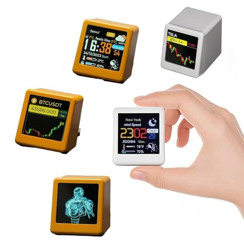 Horloge numérique de salon avec météo et cours Bitcoin pour bureau