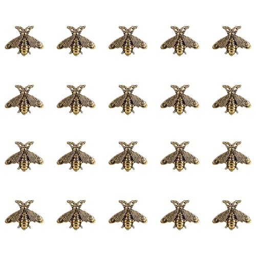 20 Pack Retro Bee Brooches Pins Set Cute Vintage Animal Lapel Pin Brooch Badges Funny Jewelry Suit Brooches Accessories for Women Men Gold Silver
