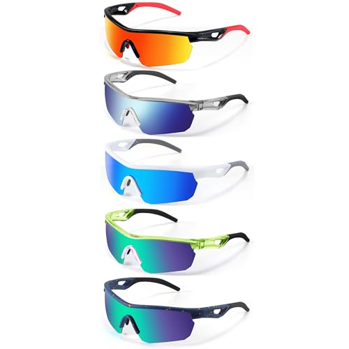 Kids Sunglasses Polarized Baseball Sports Sun Glasses,Lightweight UV400 TR90 Cycling Shades Frame Boys Girls