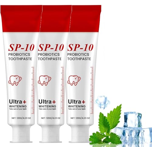 SP-10 Probiotics Toothpaste Oral Health Management, SP10 Probiotics Organic Toothpaste Ultra Whitening for Oral Health, Fresh Mint Breath, for Men & Women, Protects Teeth & Oral Health (3)