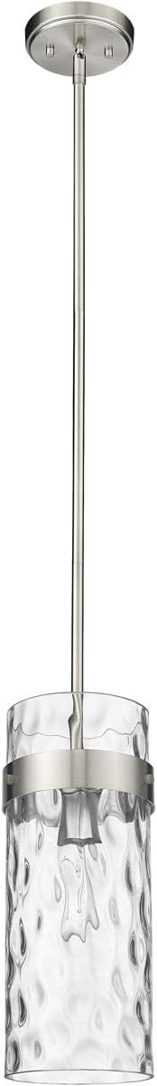 Z-Lite 3035P6-BN Fontaine Pendant, 1-Light 60 Watts, Brushed Nickel