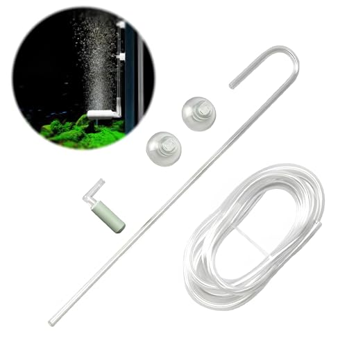 PAVIKE 水槽 co2 ディフューザー co2 アトマイザー 小型 水槽 ディフューザー 細かい泡 水槽用 水槽セット エアストーン ナノ 吸盤 チューブ アクアリウム セット 気泡放出 アクアリウム ディフューザー ナノバブルエアーストーン 気泡ディ