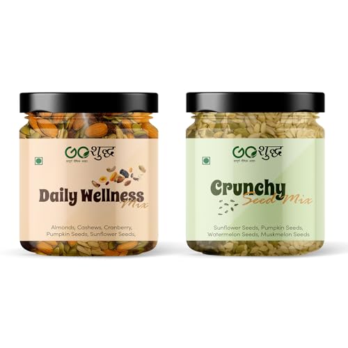 Image of Goshudh Daily wellness Dryfruits Seeds Mixed 250g + Crunchy Seeds 250g Combo Pack | Healthy Superfood Snack (500gm Combo Pack)