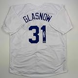 Facsimile Autographed Tyler Glasnow Los Angeles LA White Reprint Laser Auto Baseball Jersey Size Men's XL