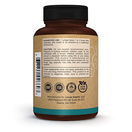 Pomona Wellness Fish Oil Supplement With Omega 3 Fatty Acids, Epa/Dha, Supports Cardiovascular Heart Health And Brain Nervous System Health, 120 Burpless Softgels #TOP2