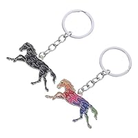 Mikikit 4 Piezas Llavero Metal Caballo Colgante Ecuestre Para Llaves Bolsos Mochilas Accesorios Mujer Hombre