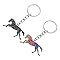 Mikikit 4 Piezas Llavero Metal Caballo Colgante Ecuestre Para Llaves Bolsos Mochilas Accesorios Mujer Hombre