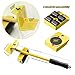 Furniture Lift Mover Tool Set With 4 Pieces 360 Wheels, Dolly and Lifter for Moving Heavy Furniture, Maximum Load Sliders, Yellow