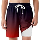 AlisOker Boys Swim Trunks with Boxer Liner UPF 50+ Quick Dry Board Shorts Youth Bathing Suits Beachwear for...