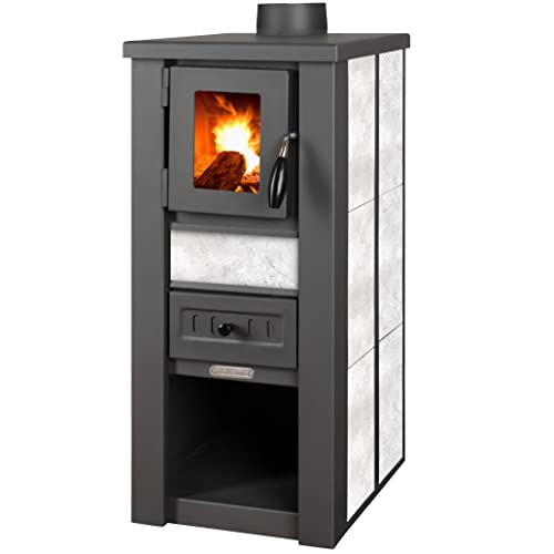 ProTermo Kaminofen Lava Ceramic Weiß - 6,5 kW Heizleistung...