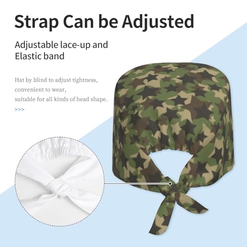 Image of Breathable Working Cap with Adjustable Sweatband Scrub Cap for Men /Women | Breathable Working Cap with Adjustable Sweatband Scrub Cap for Men /Women