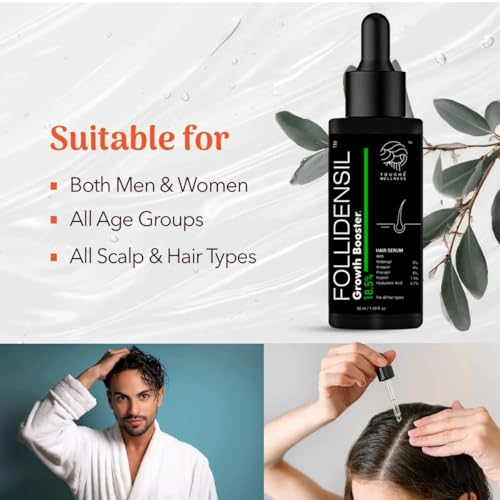 Image of Touche Wellness Follidensil Growth Booster Hair Serum 18.5% | 5% Redensyl, 5% Procapil, 4% Anagain & 1.5% Kopexil | Controls Hairfall, Increases Hair Growth & Hair Density | For Men & Women
