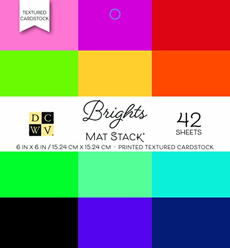 Papier cartonné DCWV Brights de qualité American Crafts aux couleurs éclatantes