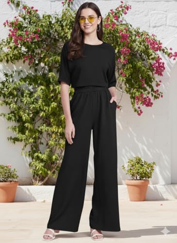Image of Zilcon Women Bricks Wool 2 Piece Sets for Women Casual Summer Travel Vacation Outfits Pajama Sets Cap Sleeve Lounge Set