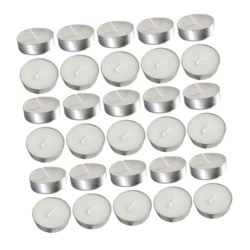 SOLUSTRE 100pcs Round Tealight Candles Smokeless for Weddings Parties and Romantic Events Excellent Decorative Effect Easy to Use and Candle Holders