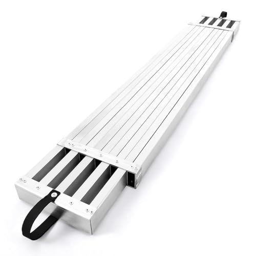 Image of 9-15FT Aluminum Telescoping Plank, 440lbs Capacity, Extension Scaffolding Plank with Skid-Proof Platform Scaffold Ladder Accessory