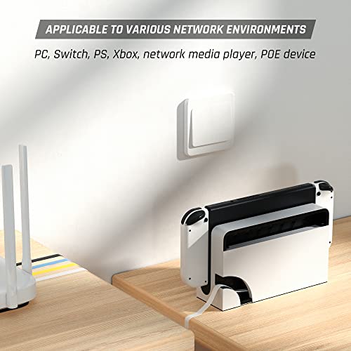 Fanpl Cat 6 Ethernet Cable For Nintendo Switch Oled, 9.84 Ft, Rj45 Internet Network Lan Patch Cords, 500Mhz, 10Gbps, Flat Lan Wire, High Speed Lan Cable For Gaming, Ps 5, Xbox, Router (White) #TOP5