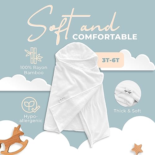 Image of Cloudy Soft Hooded Towels for Newborn to Toddler, Breathable, 3T to 6T