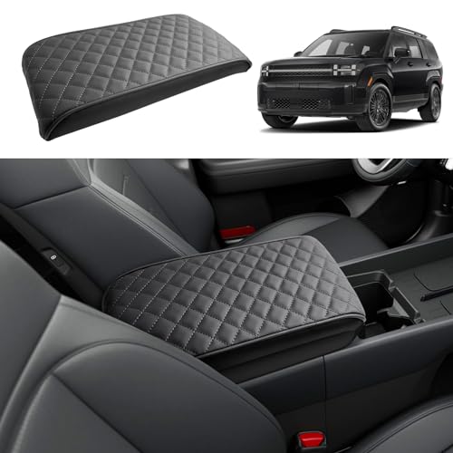 Image of CDEFG for 2024 2025 2026 Hyundai Santa Fe Center Console Cover | for 2024-2026 Hyundai Santa Fe MX5 Accessories Armrest Cover 2025 Santa Fe Middle Console Pad (Require Armrest Lid Removal)