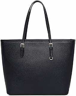 Black Handbag Women Tote Bag: Large Faux Leather Handbags for Lady Hand Bags Designer Shopper Big Fashion Adjustable Handle Bags with Zip Compartment PU Shoulder Bag for School Casual Work Travel