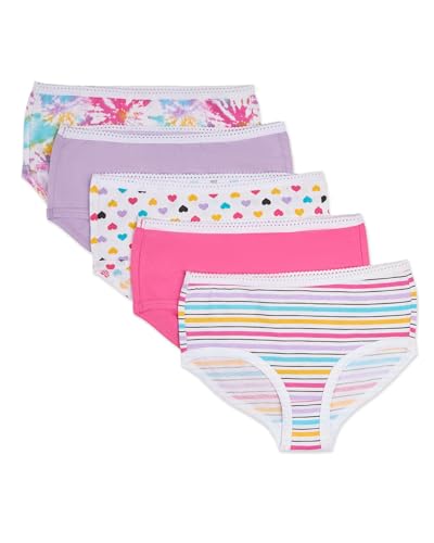 MeMoi 5 Pair Girls Shine Bright 100% Cotton Brief Panties