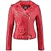 Produktbild Urban Leather Perfecto Retro Damen Lederjacke Rot Lamm-Nappa, Red, Größe L - 42, UR-194