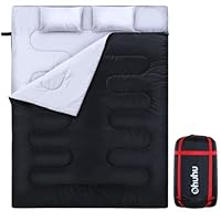 Sac De Couchage Double 2 Places Sportneer – Duvet 220x150cm, 2 Oreillers, 3 Saisons