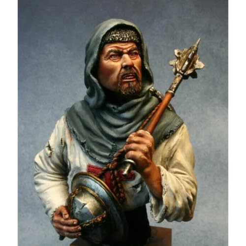 Maquette en résine 1/10 buste médiéval figurine chevalier croisé non peint