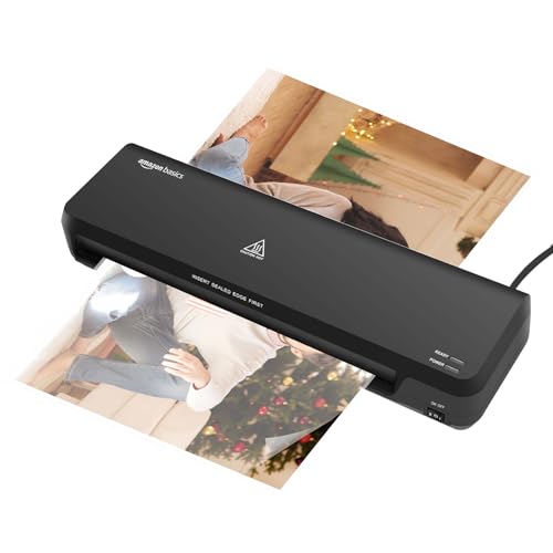 Image of Amazon Basics Hot & Cold A3 Thermal Laminating Machine /Laminator A303 | Fast 2-Min Warm-Up | Slide-Push Button | Durable Thermostats | Dual Light Indicators | for Photos, IDs, Documents, Certificates
