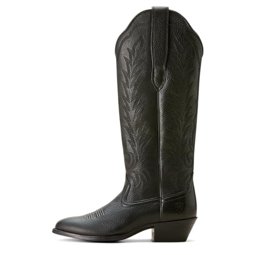 Ariat Women's Heritage R Toe Tall Stretchfit Western Boot, Black Deertan, 8.5 Wide2