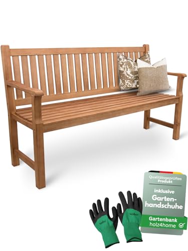 holz4home® Gartenbank Holz für 2-3 Personen I Holzbank 150 cm...