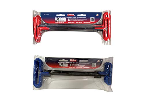 Eklind 50914 Cushion Grip Hex T-Key Set 14 Piece Set - INCH/MM, 9 inch arm