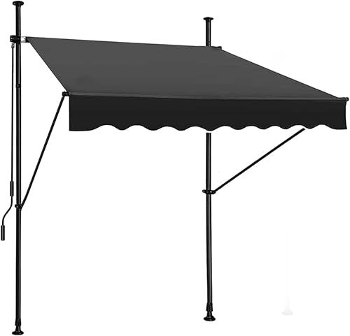 Toldo retráctil manual, 118 pulgadas, sin tornillos, para exteriores, cubierta de pérgola ajustable con protección UV, toldo de exterior 100% disponible en Yaxa Costa Rica