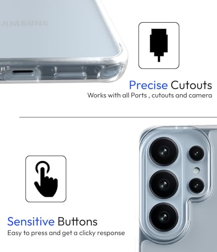 Image of KAPAVER Essential Back Cover Case Compatible with Galaxy S26 Ultra (PC+TPU) - (Galaxy S26 Ultra - Clear)