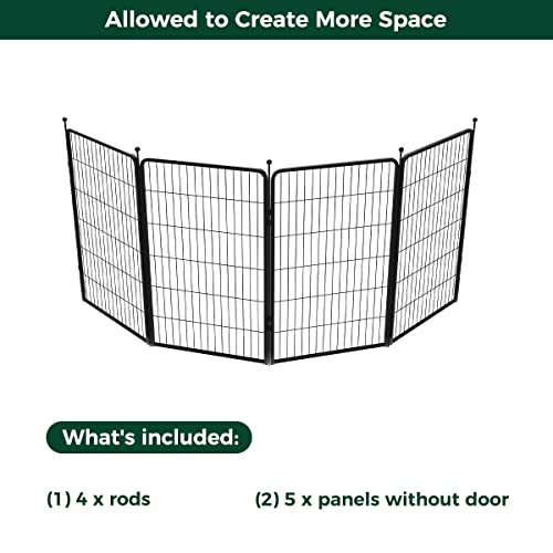 Image of FXW Rollick Unleashed Dog Playpen for Indoor, Yard, RV Camping, 45 inch 4 Panels for Large Dogs, Black│Patented