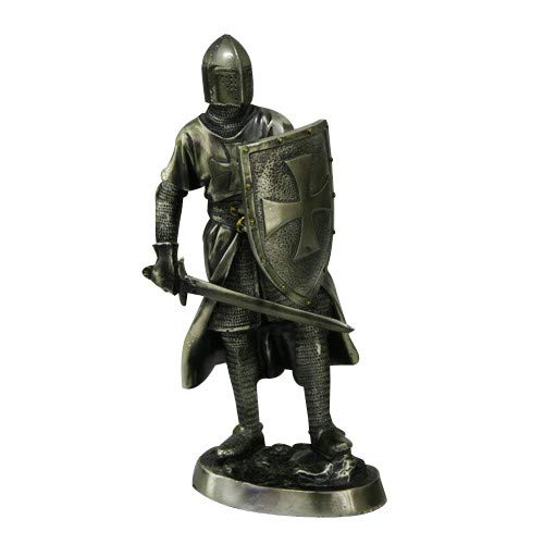 Amazon.co.jp: Pacific Giftware 中世十字軍騎士像 ブロンズ仕上げ