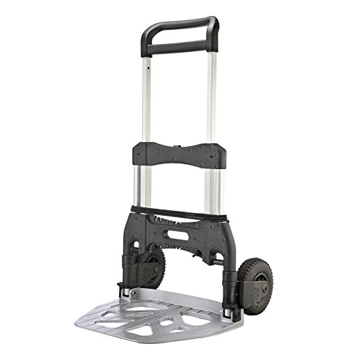 T-EQUIP FST-250S - Carretilla plegable, manual y compacta de aluminio, capacidad de carga 250 kg (negro)